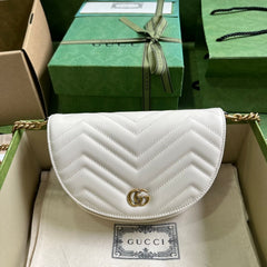 Gucci Mini GG Marmont Leather Shoulder Bag