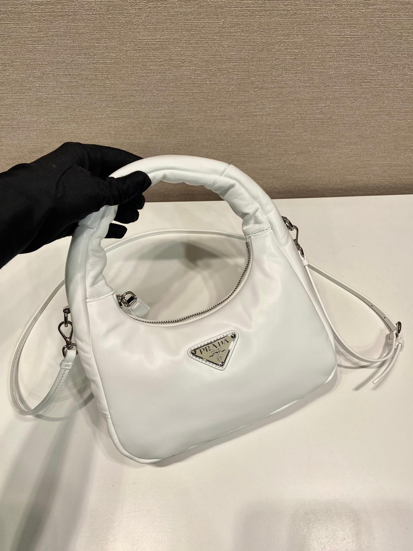 Prada Small Padded White Bag