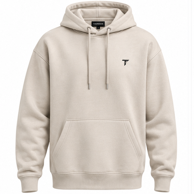 Thermaze Beige Pullover Hoodie