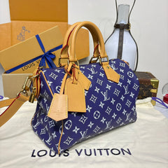 Louis Vuitton Speedy Bandoulière 30 Bag Navy Blue