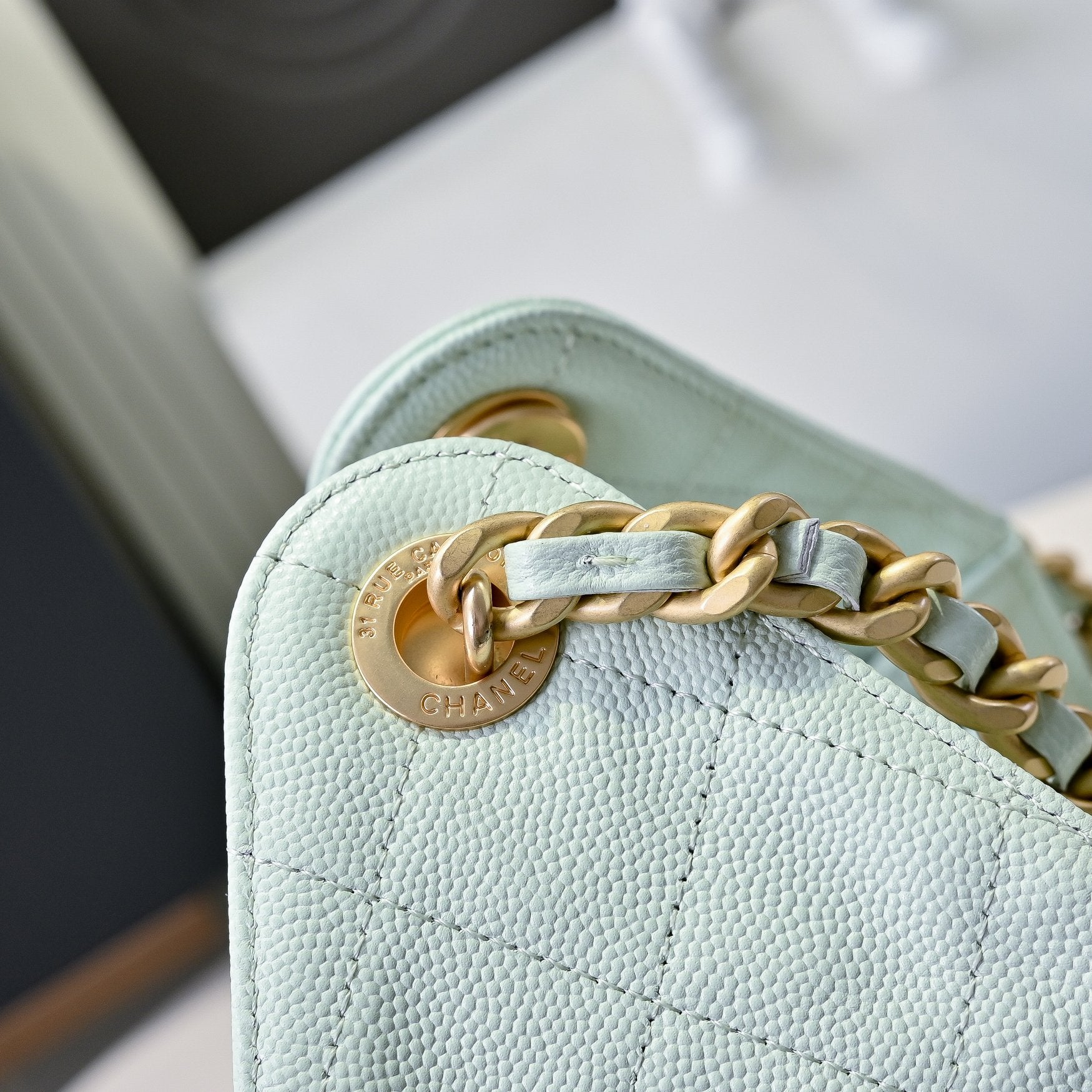 Chanel Hobo 25c Ice Blue Handbag