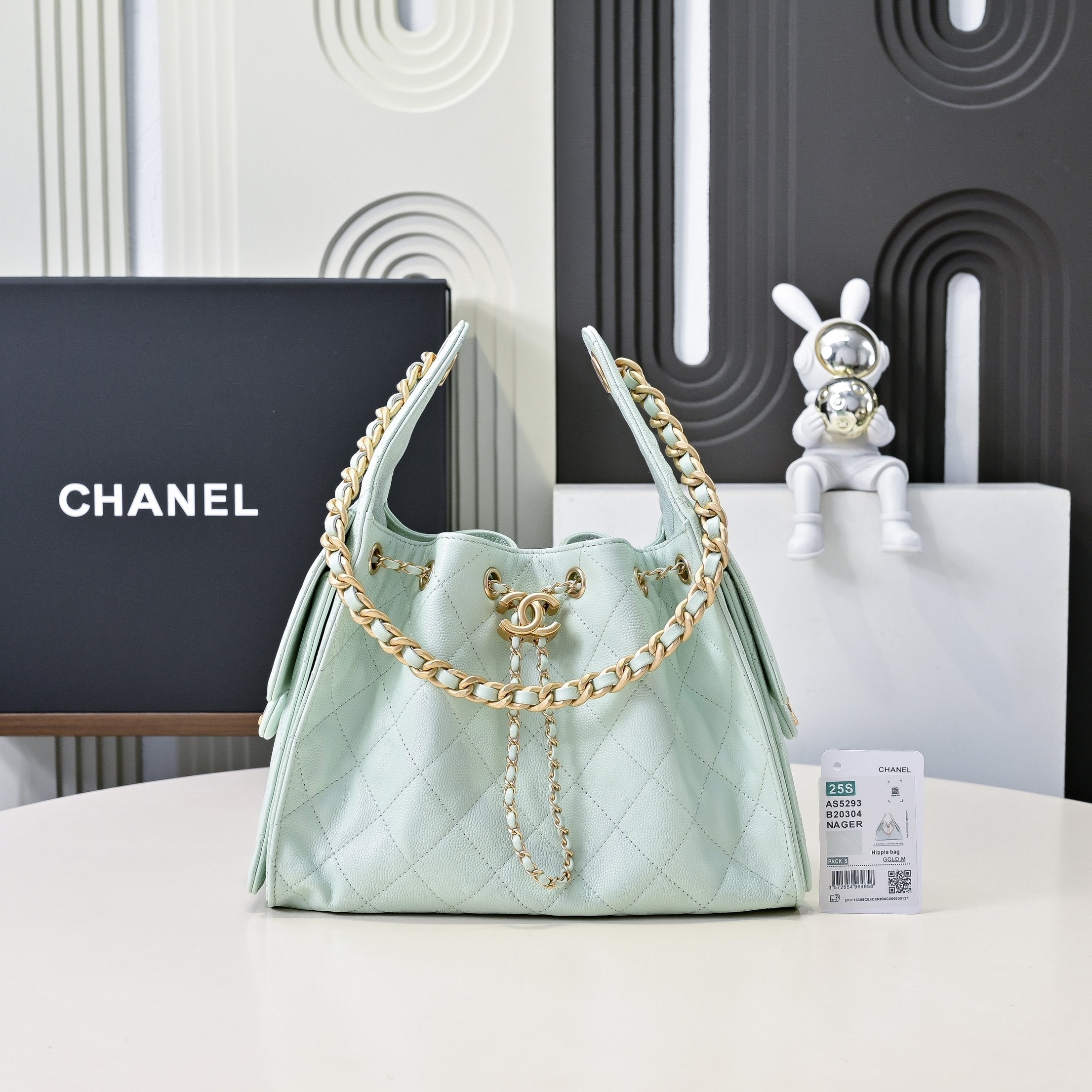 Chanel Hobo 25c Ice Blue Handbag